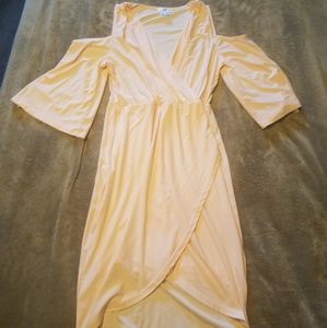 Peach Cold Shoulder Dress